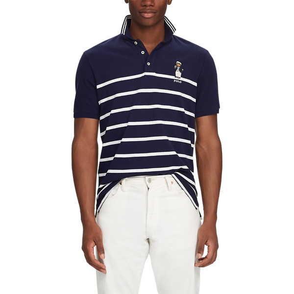 T-Shirt mit Captain Bear Polo Ralph Lauren in Kreuzfahrt-Navy/Wei&szlig; 5
