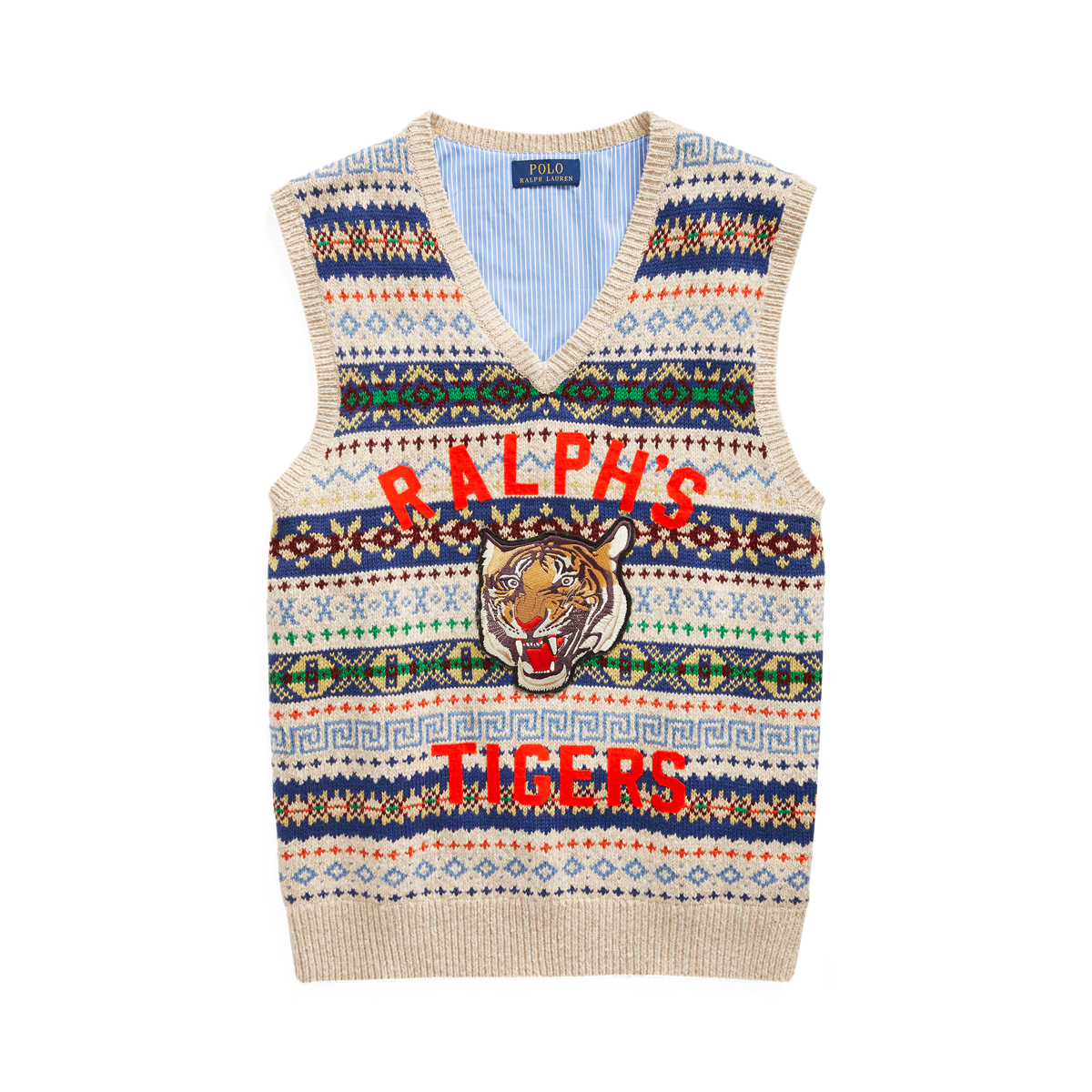 〓POLO RALPH LAUREN〓fair isle V-neck VEST Polo Ralph Lauren Beige Fair Isle V-Neck Vest Polo Ralph Lauren