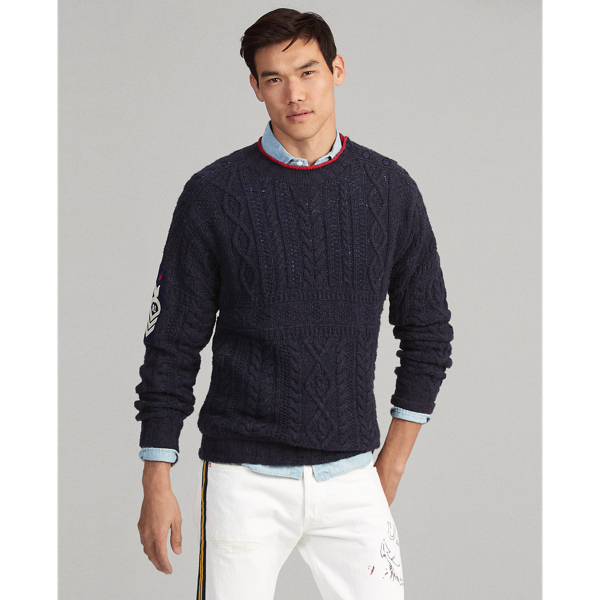 Strickpullover aus Baumwollmischung Polo Ralph Lauren in Navy 1