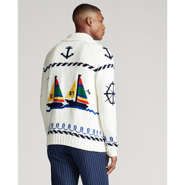 White Sailing boat Multi Cotton Full-Zip Jumper Polo Ralph Lauren 6