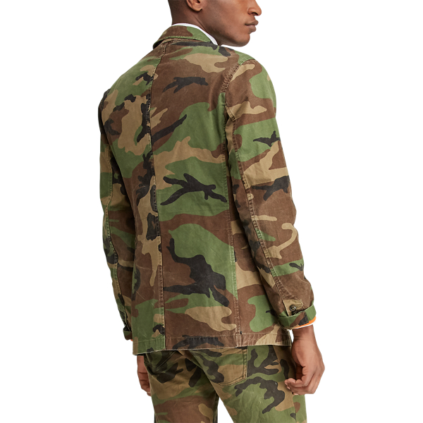 Surplus Camo Camo Cotton Canvas Sport Coat Polo Ralph Lauren 6