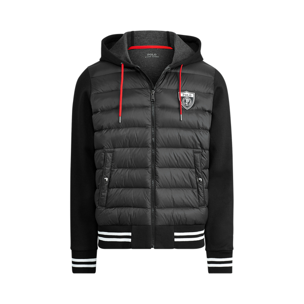 Polo paneled down hoodie online