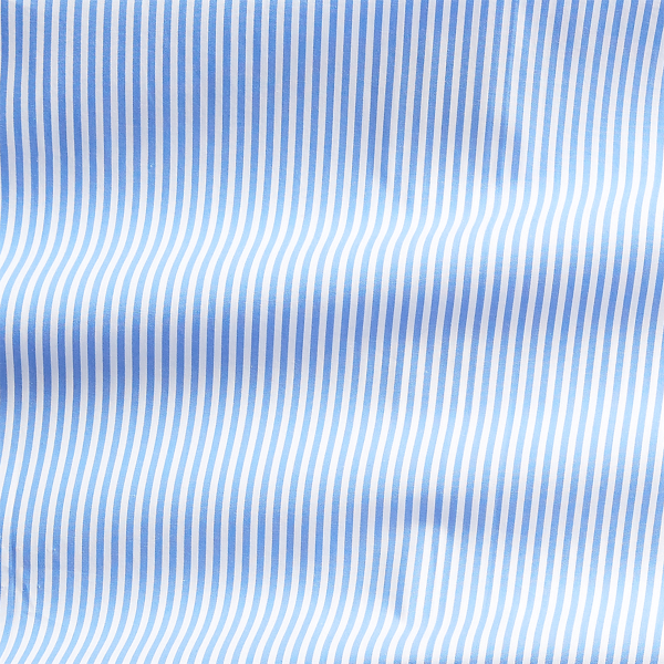 Powder Blue/White Slim Fit Striped Poplin Shirt Polo Ralph Lauren 3