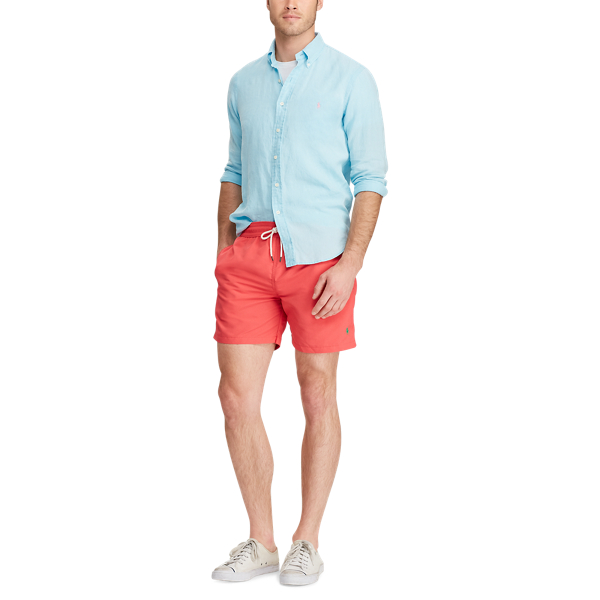 Turquoise Nova Slim Fit Linen Shirt Polo Ralph Lauren 3