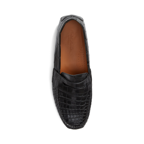 Black Hackett Alligator Loafer Purple Label 4