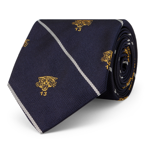 Lion Silk Narrow Club Tie Polo Ralph Lauren 1