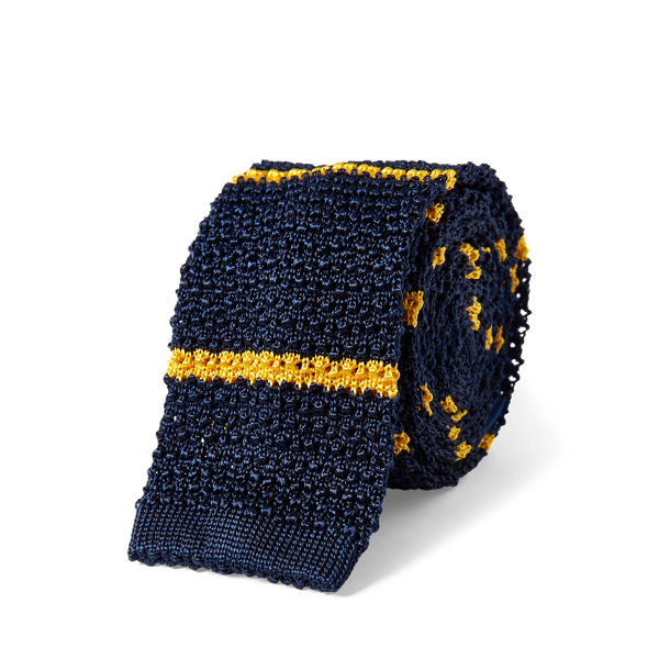 Striped Knit Silk Narrow Tie Polo Ralph Lauren em 1