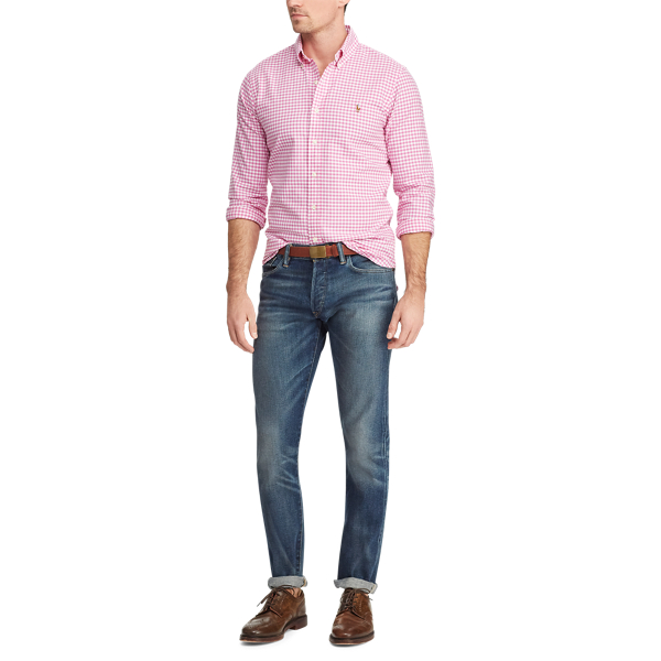 Classic-Fit Hemd mit Gingankaro Polo Ralph Lauren in Rose/White 4