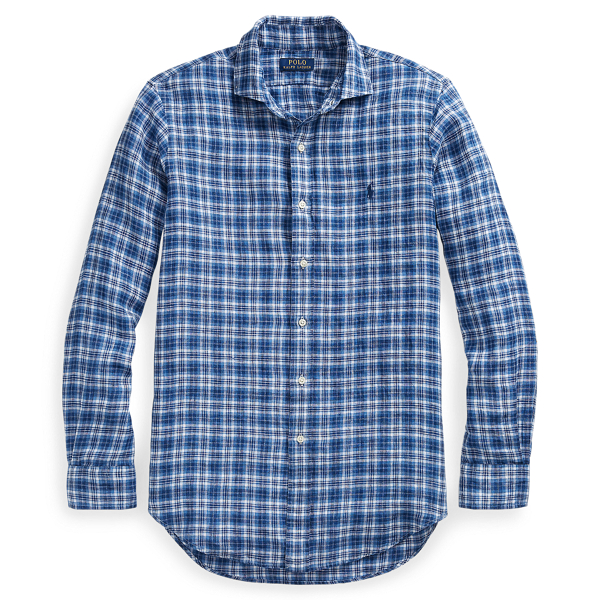 Classic Fit Plaid Linen Shirt Polo Ralph Lauren 1
