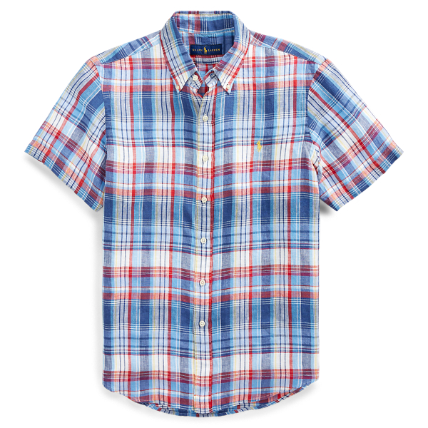 Classic Fit Plaid Linen Shirt Big & Tall in 1