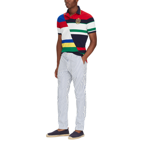Cruise Navy Multi Classic Fit Striped Mesh Polo Big & Tall 2