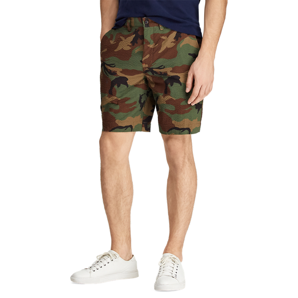 Classic Fit Seersucker Short Big & Tall em Surplus Camo 3