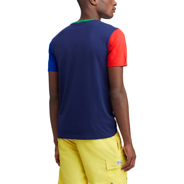 Newport Navy Multi Classic Fit Striped Pocket Tee Big & Tall 4