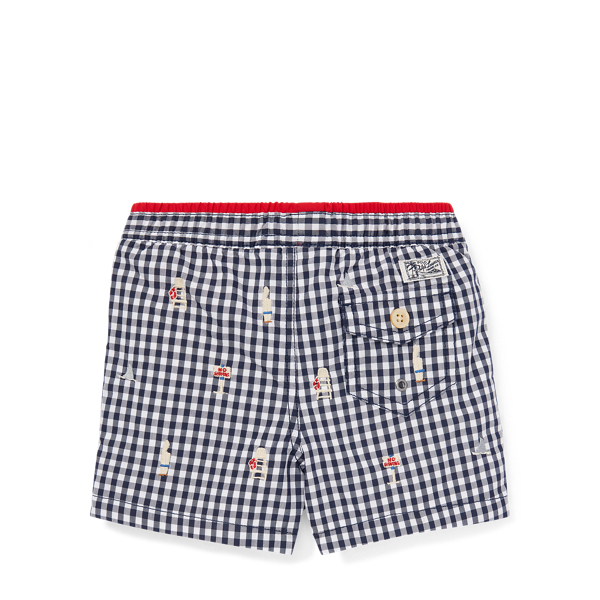 Newport Navy Multi Traveller Gingham Swim Trunk Baby Boy 2