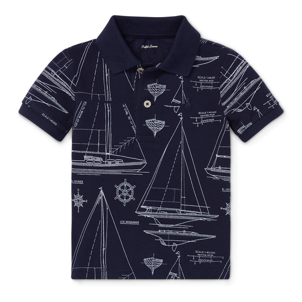 Sailboat Cotton Mesh Polo Baby Boy in 1