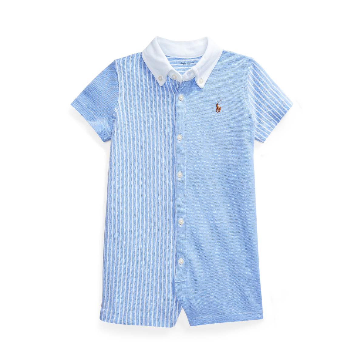 Ralph lauren baby boy shortall best sale