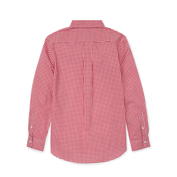 Red Multi Gingham Cotton Poplin Shirt Boys 6-14 Years 2