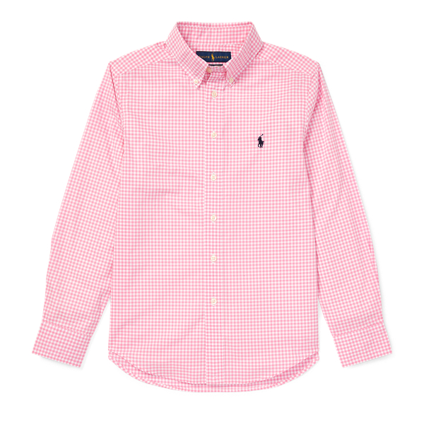 Gingham Cotton Poplin Shirt Boys 6-14 Years in 1