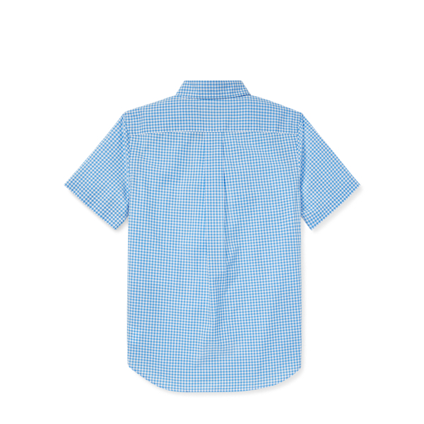 Light Blue Multi Gingham Cotton Poplin Shirt Boys 8-20 2