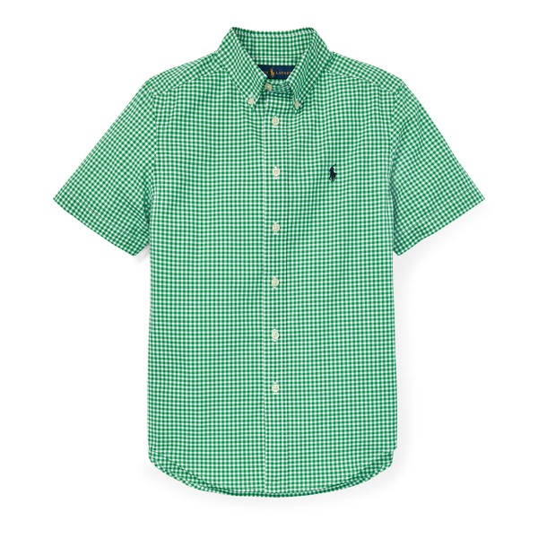 Gingham Cotton Poplin Shirt Boys 6-14 Years 1