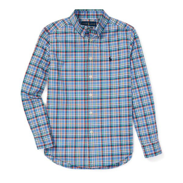 Plaid Cotton Poplin Shirt Boys 6-14 Years 1