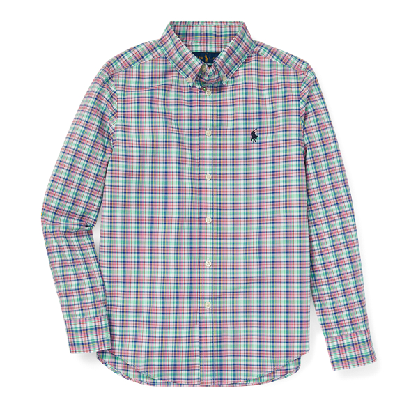 Plaid Cotton Poplin Shirt