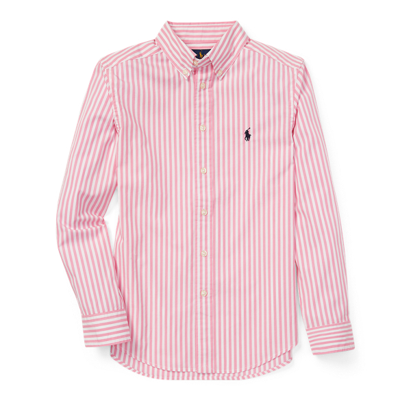 Striped Cotton Poplin Shirt Boys 6-14 Years in 1