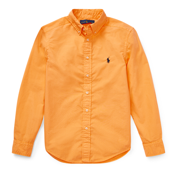 Chemise en popeline de coton Boys 6-14 Years en 1