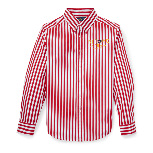 Striped Cotton Poplin Shirt Boys 6-14 Years in 1