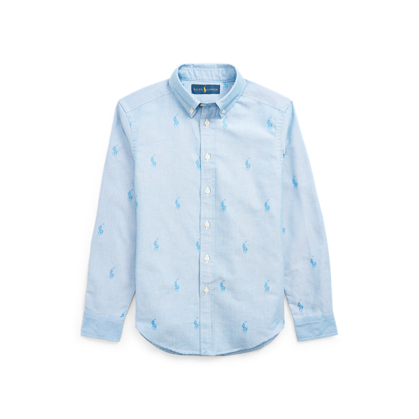 Allover-Pony Cotton Shirt Boys 6-14 Years 1