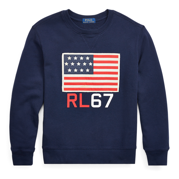 Flag Cotton Terry Sweatshirt Boys 6-14 Years 1