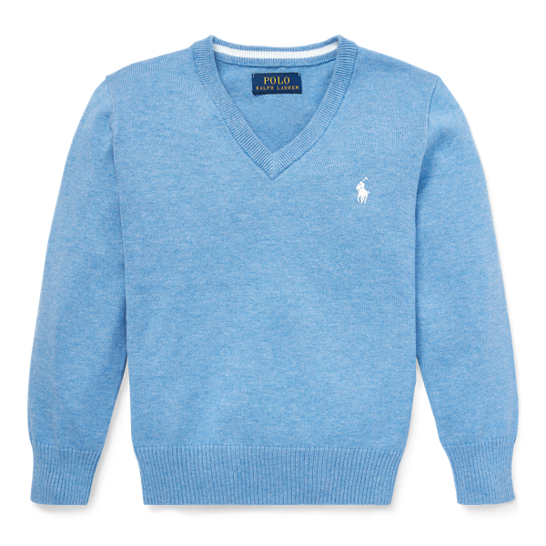 Cotton V-Neck Sweater Boys 1.5-6 Years em 1
