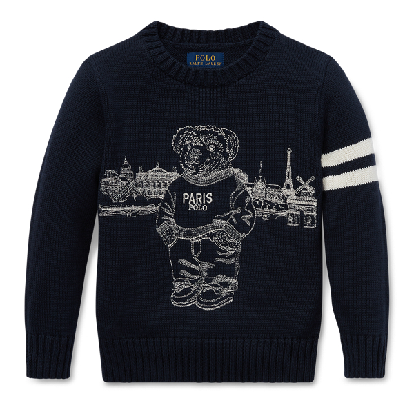 Paris Polo Bear Cotton Jumper Boys 1.5-6 Years 1