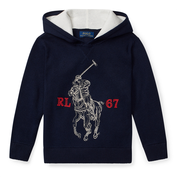 Cotton Hooded Sweater Boys 1.5-6 Years em 1