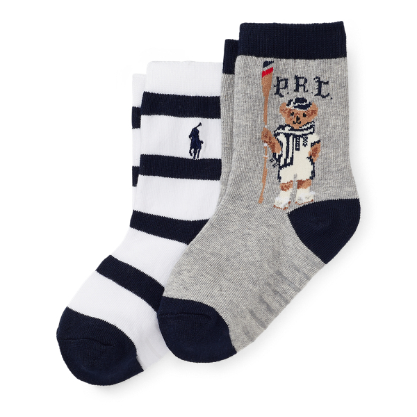 Rowing Bear Crew Sock 2-Pack Boys 1.5-6 Years 1