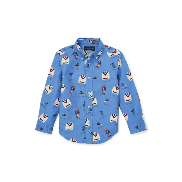 Icon-Print Cotton Oxford Shirt Boys 1.5-6 Years in 1