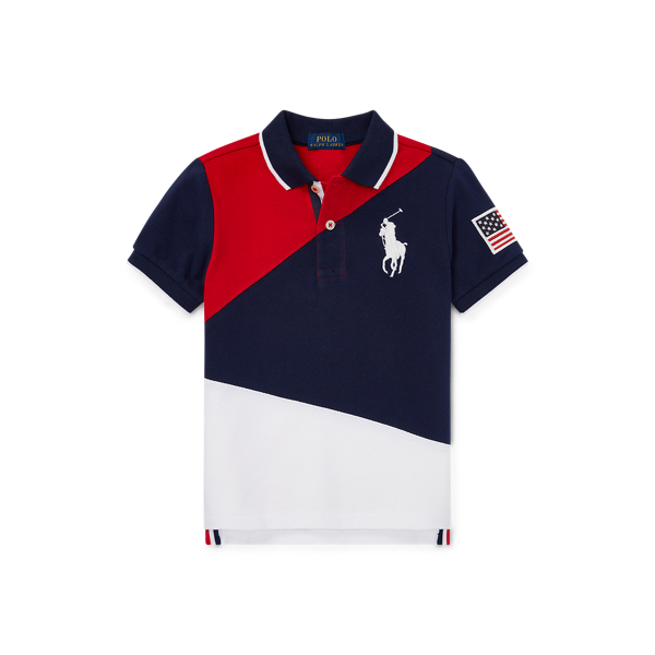 Polo in piqu&eacute; di cotone Boys 1.5-6 Years in 1
