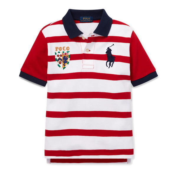 Striped Cotton Mesh Polo Shirt Boys 1.5-6 Years 1