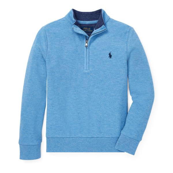 Pull demi-zipp&eacute; en coton piqu&eacute; Boys 1.5-6 Years en 1
