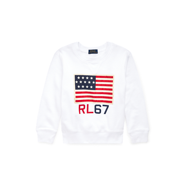 Flag Cotton Terry Sweatshirt Boys 1.5-6 Years em 1