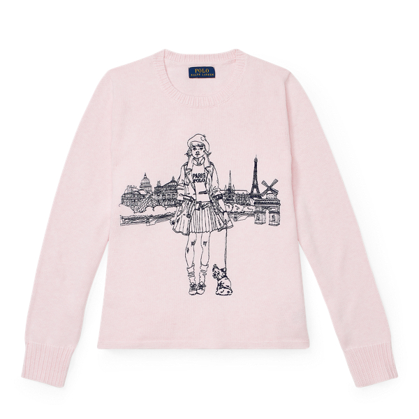 Embroidered Cotton Sweater Girls 7-14 Years 1