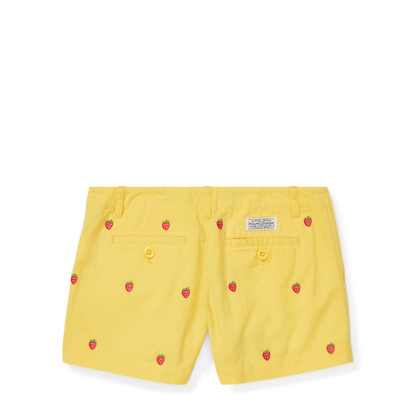 Signal Yellow Embroidered Chino Short Girls 7-16 2
