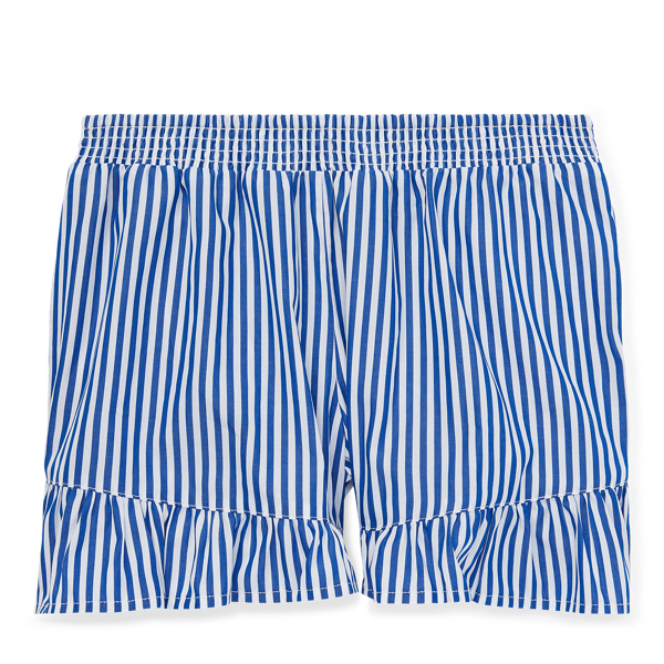 Striped Ruffled Cotton Short Girls 7-14 Years 1