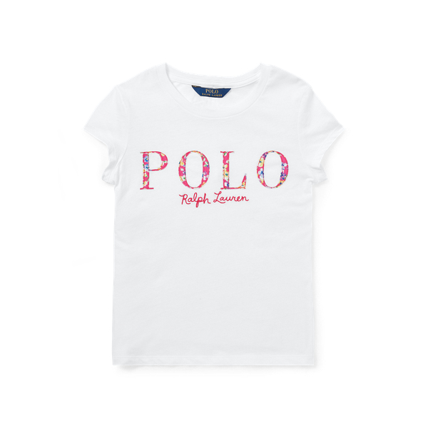 Floral Polo Jersey T-Shirt Girls 7-14 Years 1