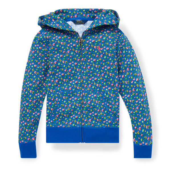 Sweat &agrave; capuche coton &eacute;ponge fleuri Girls 7-14 Years en 1