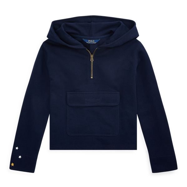 French Terry Half-Zip Hoodie Girls 7-14 Years 1