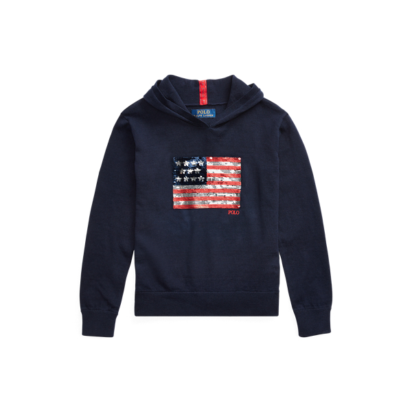 Pull en coton &agrave; drapeau paillet&eacute; Girls 7-14 Years en 1