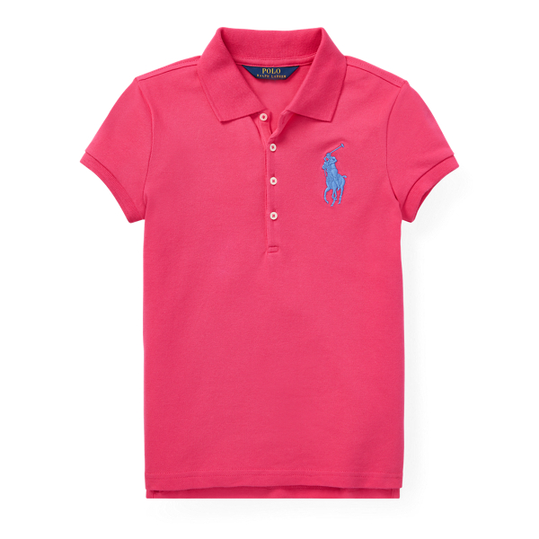 Big Pony Stretch Mesh Polo Girls 7-14 Years 1