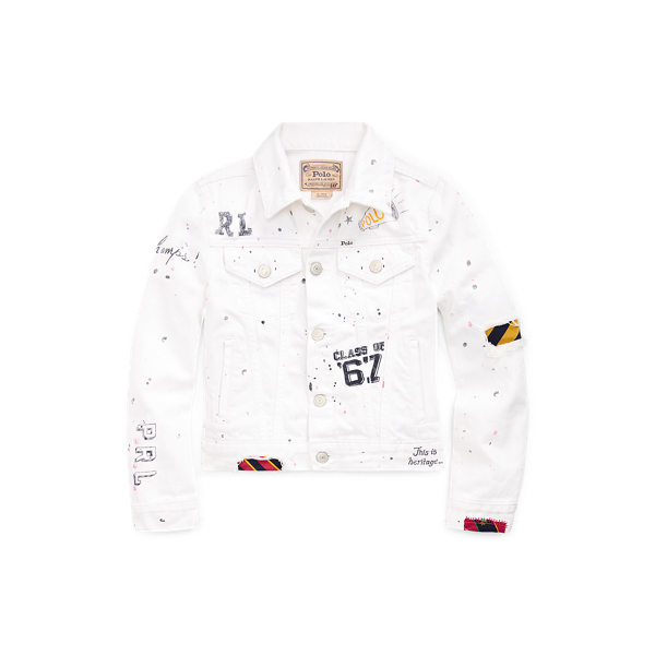 Graffiti Denim Jacket Girls 7-14 Years in 1
