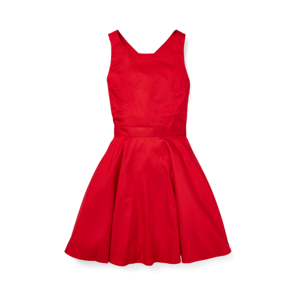 Kleid aus Baumwollsatin Girls 7-14 Years in 1